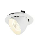 SLV LED Deckeneinbaustrahler NUMINOS® GIMBLE L, rund, 17W, IP20, dimmbar, 40°, 4000K, 2700lm, weiß