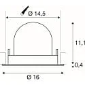 SLV recessed spotlight NUMINOS® GIMBLE L swivelling, suitable for VDU workstation IP20, black, white dimmable