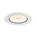 SLV ceiling recessed luminaire NUMINOS® GIMBLE L round, suitable for VDU workstation IP20, white, lacquered dimmable