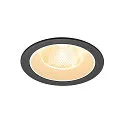 LED Deckeneinbauleuchte NUMINOS® L, rund, 17W, IP20, dimmbar, 20°, 3000K, 2500lm, schwarz/weiß