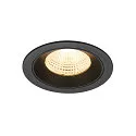 LED Deckeneinbauleuchte NUMINOS® L, rund, 17W, IP20, dimmbar, 55°, 3000K, 2500lm, schwarz