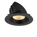 LED Deckeneinbaustrahler NUMINOS® GIMBLE XL, 24W, IP20, dimmbar, 20°, 2700K, 3500lm, schwarz