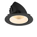SLV LED Deckeneinbaustrahler NUMINOS® GIMBLE XL, 24W, IP20, dimmbar, 20°, 2700K, 3500lm, schwarz/weiß