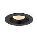SLV ceiling recessed luminaire NUMINOS® GIMBLE XL suitable for VDU workstation IP20, black, lacquered dimmable