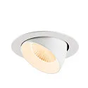 SLV ceiling recessed luminaire NUMINOS® GIMBLE XL suitable for VDU workstation IP20, white, lacquered dimmable