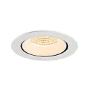 SLV ceiling recessed luminaire NUMINOS® GIMBLE XL suitable for VDU workstation IP20, white, lacquered dimmable