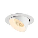 SLV ceiling recessed luminaire NUMINOS® GIMBLE XL suitable for VDU workstation IP20, white, lacquered dimmable