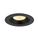 SLV ceiling recessed luminaire NUMINOS® GIMBLE XL suitable for VDU workstation IP20, black, lacquered dimmable