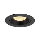 SLV ceiling recessed luminaire NUMINOS® GIMBLE XL suitable for VDU workstation IP20, black, lacquered dimmable