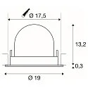 SLV LED Deckeneinbaustrahler NUMINOS® GIMBLE XL, 24W, IP20, dimmbar, 55°, 3000K, 3600lm, schwarz/weiß
