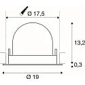 SLV LED Deckeneinbaustrahler NUMINOS® GIMBLE XL, 24W, IP20, schwenkbar, 40°, 4000K, 3800lm, schwarz/chrom