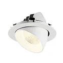 SLV ceiling recessed luminaire NUMINOS® GIMBLE XL suitable for VDU workstation IP20, white, lacquered dimmable