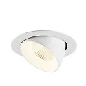 SLV ceiling recessed luminaire NUMINOS® GIMBLE XL suitable for VDU workstation IP20, white, lacquered dimmable