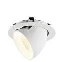 SLV LED Deckeneinbaustrahler NUMINOS® GIMBLE XL, 24W, IP20, dimmbar, 40°, 4000K, 3800lm, weiß