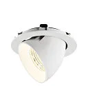 SLV ceiling recessed luminaire NUMINOS® GIMBLE XL suitable for VDU workstation IP20, white, lacquered dimmable