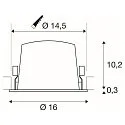SLV LED Deckeneinbauleuchte NUMINOS® XL, rund, 24W, IP20, dimmbar, 40°, 2700K, 3500lm, schwarz/weiß