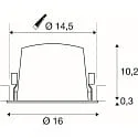 SLV LED Deckeneinbauleuchte NUMINOS® XL, 24W, IP20, 20°, 4000K, 3800lm, schwarz/chrom