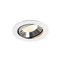 ceiling recessed luminaire NUMINOS® MOVE XL swivelling, suitable for VDU workstation IP20, chrome, white dimmable