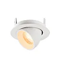 SLV ceiling recessed luminaire NUMINOS® GIMBLE XS round, suitable for VDU workstation IP20, white, lacquered dimmable