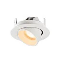 SLV LED Deckeneinbaustrahler NUMINOS® GIMBLE XS, rund, 6,9W, IP20, dimmbar, 55°, 2700K, 900lm, weiß