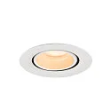 SLV LED Deckeneinbaustrahler NUMINOS® GIMBLE XS, rund, 6,9W, IP20, dimmbar, 55°, 2700K, 900lm, weiß