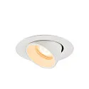 SLV LED Deckeneinbaustrahler NUMINOS® GIMBLE XS, rund, 6,9W, IP20, dimmbar, 55°, 2700K, 900lm, weiß