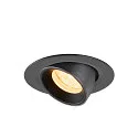 SLV LED Deckeneinbaustrahler NUMINOS® GIMBLE XS, rund, 6,9W, IP20, dimmbar, 20°, 3000K, 950lm, schwarz