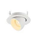 SLV ceiling recessed luminaire NUMINOS® GIMBLE XS round, suitable for VDU workstation IP20, white, lacquered dimmable