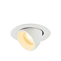 ceiling recessed luminaire NUMINOS® GIMBLE XS round, suitable for VDU workstation IP20, white, lacquered dimmable
