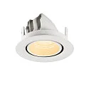 SLV LED Deckeneinbaustrahler NUMINOS® GIMBLE XS, rund, 6,9W, IP20, dimmbar, 40°, 3000K, 950lm, weiß