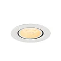 SLV LED Deckeneinbaustrahler NUMINOS® GIMBLE XS, rund, 6,9W, IP20, dimmbar, 40°, 3000K, 950lm, weiß