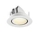 SLV LED Deckeneinbaustrahler NUMINOS® GIMBLE XS, rund, 6,9W, IP20, dimmbar, 20°, 4000K, 1000lm, weiß