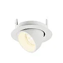 SLV LED Deckeneinbaustrahler NUMINOS® GIMBLE XS, rund, 6,9W, IP20, dimmbar, 20°, 4000K, 1000lm, weiß