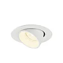 SLV LED Deckeneinbaustrahler NUMINOS® GIMBLE XS, rund, 6,9W, IP20, dimmbar, 20°, 4000K, 1000lm, weiß