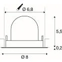 SLV recessed spotlight NUMINOS® GIMBLE XS swivelling, suitable for VDU workstation IP20, black, white dimmable