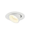SLV LED Deckeneinbaustrahler NUMINOS® GIMBLE XS, rund, 6,9W, IP20, dimmbar, 40°, 4000K, 1000lm, weiß