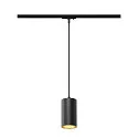 SLV LED 1-Phasen Pendelleuchte ASTO TUBE, IP20, GU10 max. 10W (exkl.), Pendel 250cm, schwarz