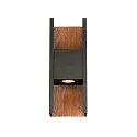 SLV Outdoor LED-Wandleuchte FLATT II, IP65 IK03, Up & Down, 9.5W 2700K, Seeluft-beständig, dimmbar, anthrazit / Holzdekor