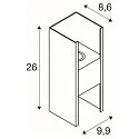 SLV Outdoor LED-Wandleuchte FLATT II, IP65 IK03, Up & Down, 9.5W 2700K, Seeluft-beständig, dimmbar, anthrazit / Holzdekor
