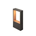 Outdoor LED-Stehleuchte FLATT II 36, IP65 IK03, 36cm, 10W 2700K 650lm, Seeluft-beständig, dimmbar, anthrazit / Holzdekor