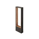 SLV Outdoor LED-Stehleuchte FLATT II 62, IP65 IK03, 62cm, 10W 2700K 650lm, Seeluft-beständig, dimmbar, anthrazit / Holzdekor
