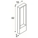 SLV Outdoor LED-Stehleuchte FLATT II 62, IP65 IK03, 62cm, 10W 2700K 650lm, Seeluft-beständig, dimmbar, anthrazit / Holzdekor