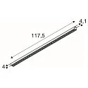 SLV LED 3-Phasen Raster-Strahler SIGHT EVO SINGLE ON-OFF, 117.5cm, CRi>90, UGR<16, schaltbar, 25W 4000K 3200lm 60°, weiß / schwarz