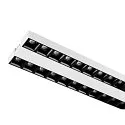SLV LED 3-Phasen Raster-Strahler SIGHT EVO DOUBLE ON-OFF, 57.4cm, CRi>90, UGR<19, schaltbar, 25W 4000K 3350lm 60°, weiß / schwarz