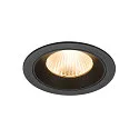 LED Deckeneinbauleuchte NUMINOS® L, rund, 17W, IP20, dimmbar, 40°, 2700K, 2400lm, schwarz