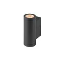 Outdoor LED-Wandleuchte HELIA PRO S UP/DOWN, IP65 IK06, Höhe 17.5cm, zylindrisch, 24°, DALI dimmbar, 6W 2700K 600lm, anthrazit