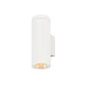 Outdoor LED-Wandleuchte HELIA PRO L SINGLE, IP65 IK08, Höhe 30.5cm, zylindrisch, 24°, DALI dimmbar, 10W 2700K 1200lm, weiß