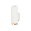 SLV Outdoor LED-Wandleuchte HELIA PRO L UP/DOWN, IP65 IK08, Höhe 30.5cm, zylindrisch, 24°, DALI dimmbar, 20W 2700K 2400lm, weiß