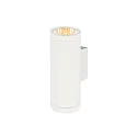SLV Outdoor LED-Wandleuchte HELIA PRO L UP/DOWN, IP65 IK08, Höhe 30.5cm, zylindrisch, 24°, DALI dimmbar, 30W 2700K 3600lm, weiß