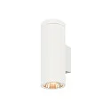 SLV Outdoor LED-Wandleuchte HELIA PRO L UP/DOWN, IP65 IK08, Höhe 30.5cm, zylindrisch, 24°, DALI dimmbar, 30W 2700K 3600lm, weiß
